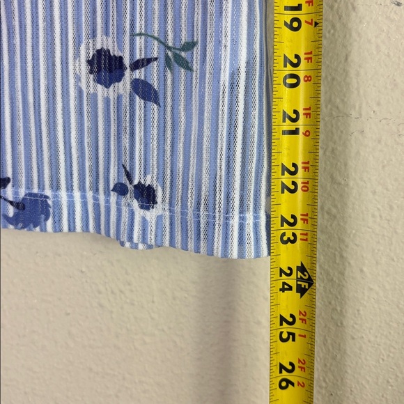 Anne Fontaine Blue Floral Sleeveless Prune Camisole Tank Top size 40 US 6-8 - Picture 5 of 8